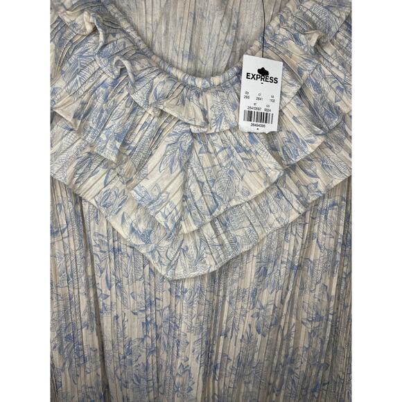 EXPRESS Womens Ruffle Bust Tank Top Small Cottagecore Whimsy Coquette Blouse NWT - Picture 5 of 6